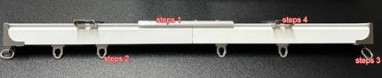 Binario doppio per tende a soffitto
