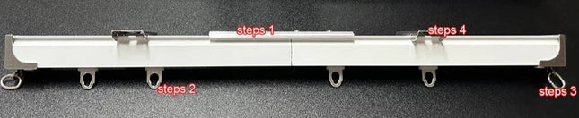 Binario doppio per tende a soffitto