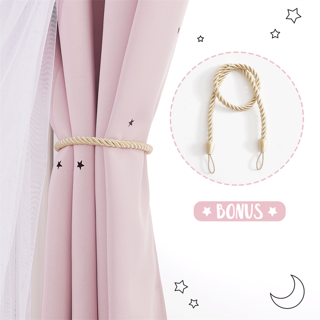Tenda rosa doppio strato con tulle