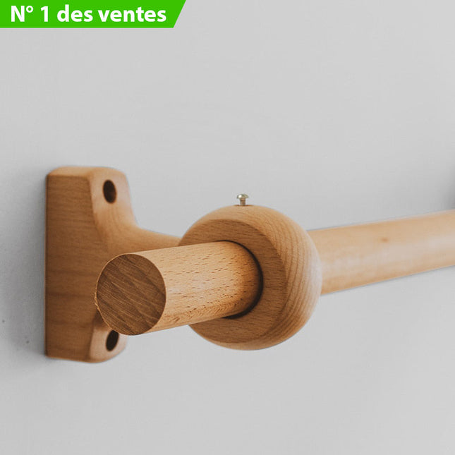 Bastone per tenda in legno naturale