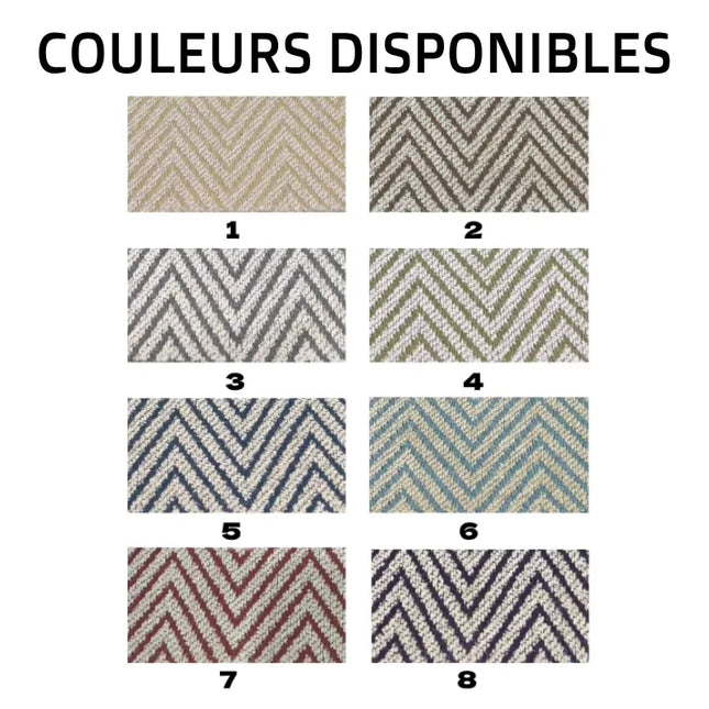 Tenda oscurante blu motivo chevron