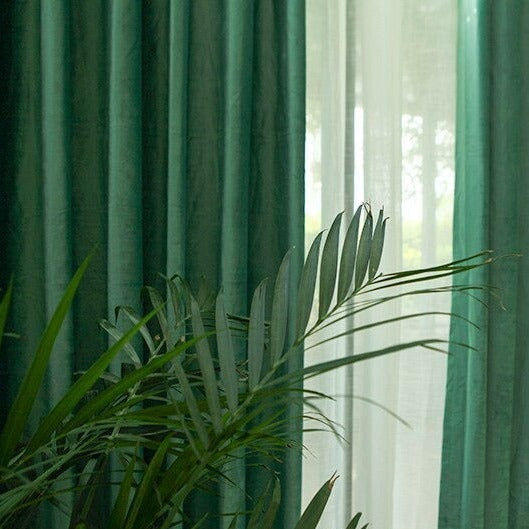 Tenda oscurante spessa verde pino