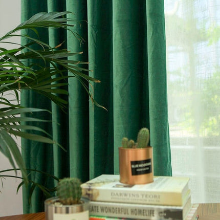 Tenda oscurante spessa verde pino