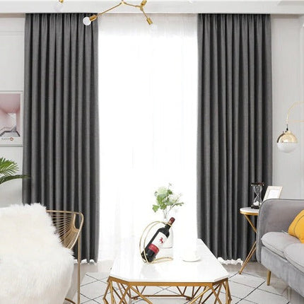 Tenda Oscurante Testurizzata Grigia con Occhielli