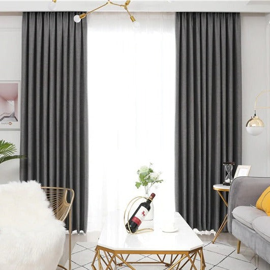 Tenda Oscurante Testurizzata Grigia con Occhielli