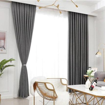 Tenda Oscurante Testurizzata Grigia con Occhielli