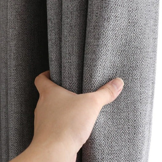 Tenda Oscurante Testurizzata Grigia con Occhielli