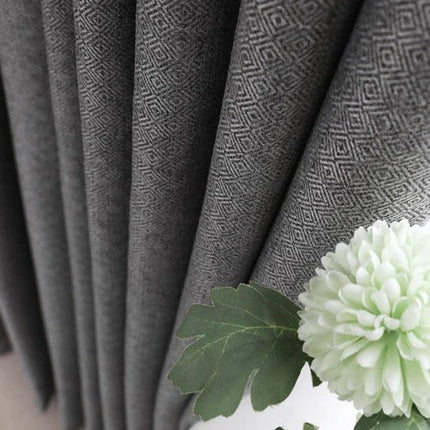 Tenda Oscurante Testurizzata Grigia con Occhielli