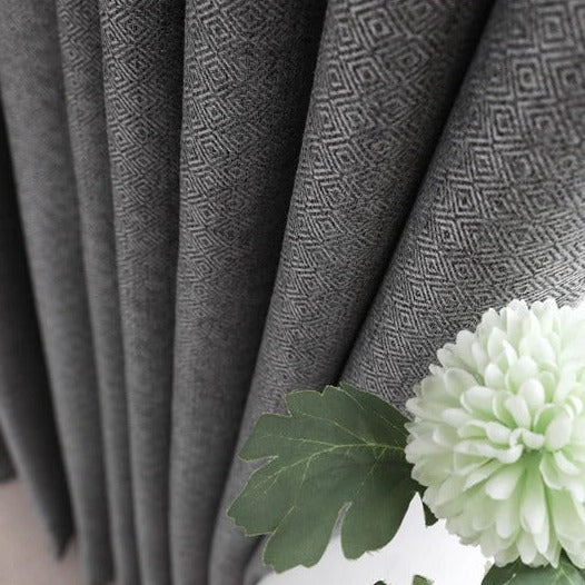 Tenda Oscurante Testurizzata Grigia con Occhielli