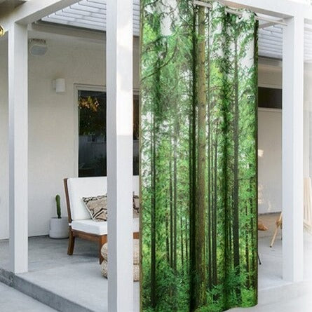 Tenda da balcone con stampa foresta