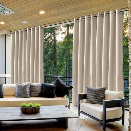 Tenda da esterno impermeabile con anelli