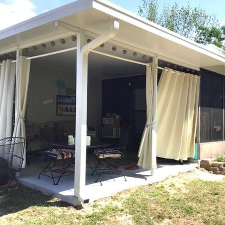 Tenda da esterno impermeabile con anelli