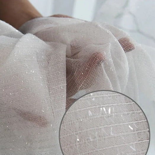 Tenda velata brillante con effetto glitter