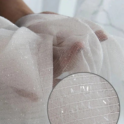 Tenda velata brillante con effetto glitter