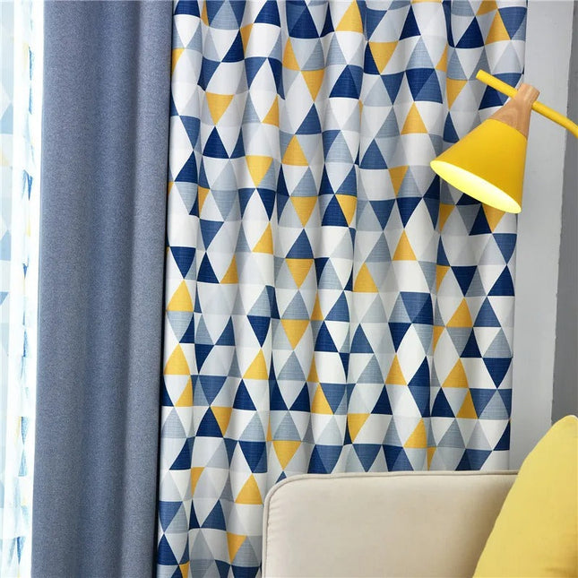 Tenda oscurante moderna motivo geometrico