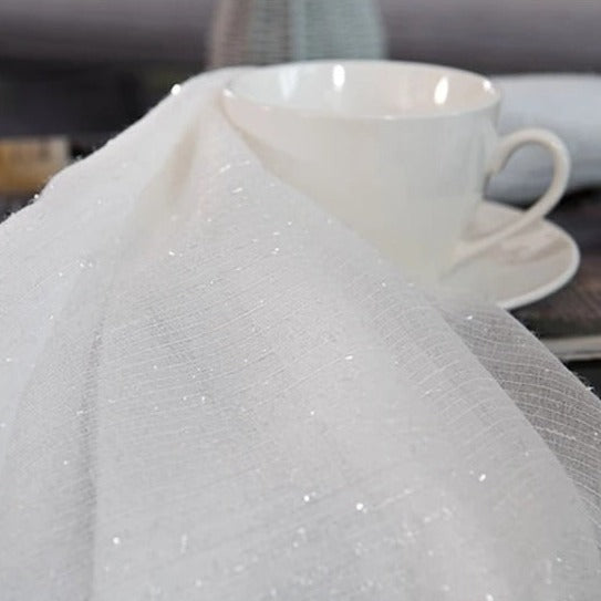 Tenda velata brillante con effetto glitter