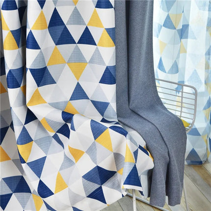 Tenda oscurante moderna motivo geometrico