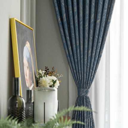 Tenda oscurante blu notte testurizzata