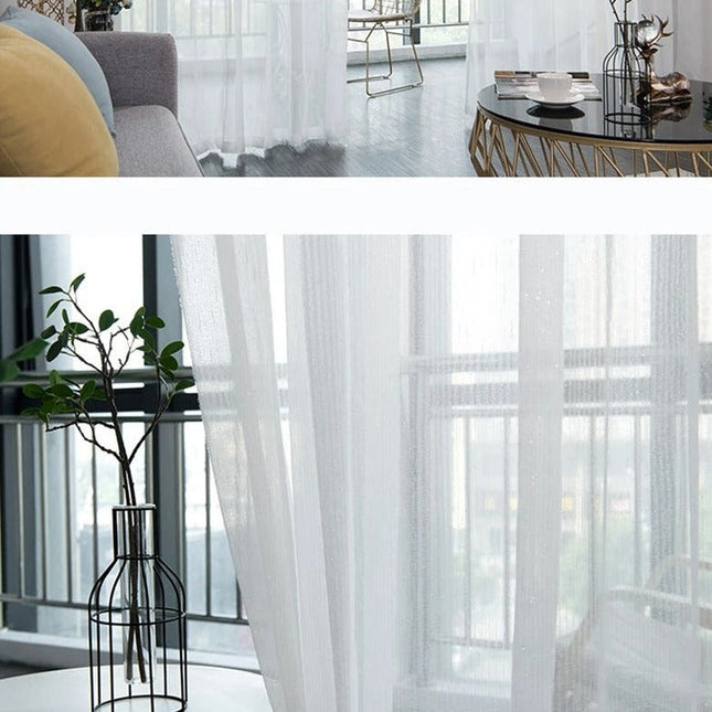 Tenda velata brillante con effetto glitter