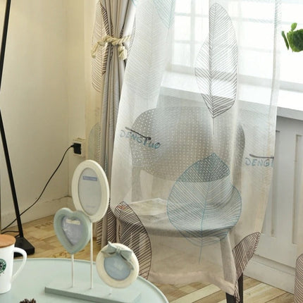Tenda oscurante moderna foglie stilizzate