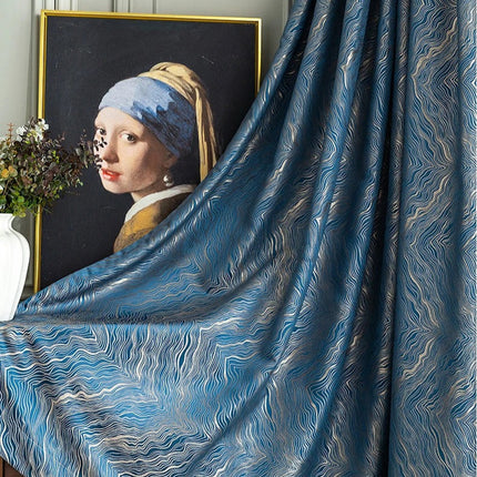 Tenda oscurante blu notte testurizzata