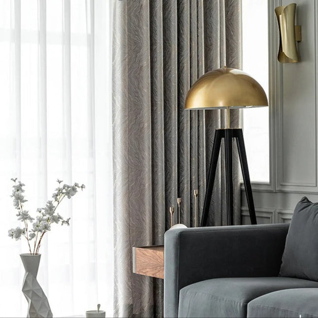 Tenda oscurante jacquard motivo argento