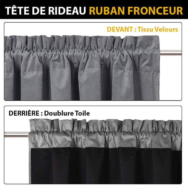 Tenda oscurante velluto grigio scuro