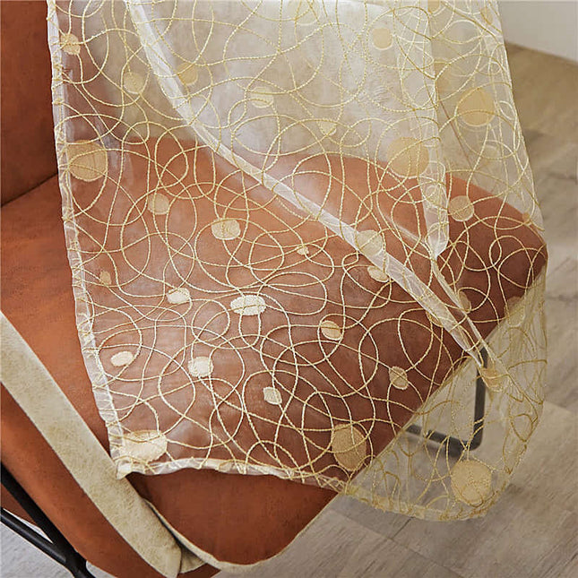 Tenda velata marrone con motivo rami