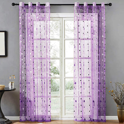 Tenda velata color malva motivo rami