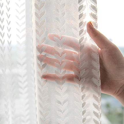 Tenda velata bianca motivo a spina