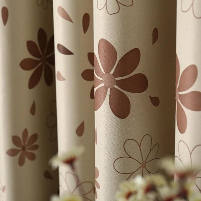 Tenda Oscurante con Fiori Stilizzati Moderni