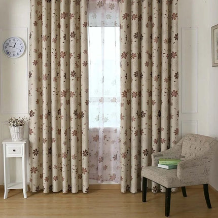Tenda Oscurante con Fiori Stilizzati Moderni