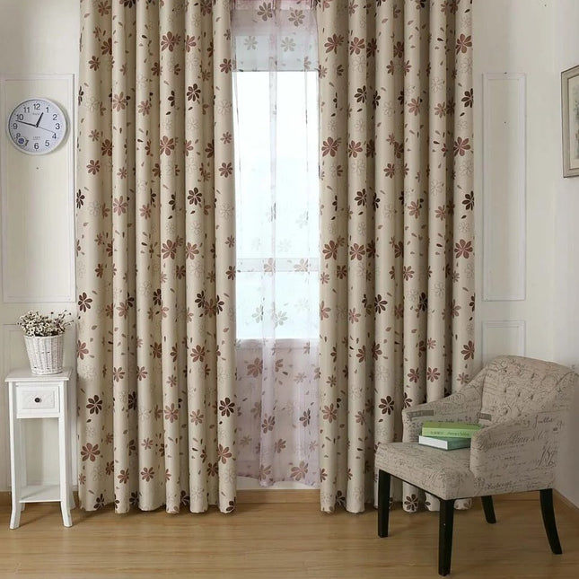 Tenda Oscurante con Fiori Stilizzati Moderni