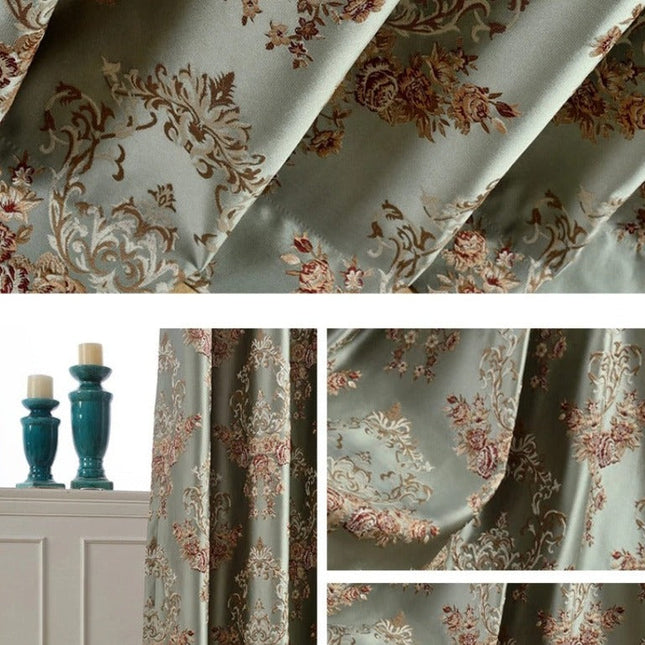 Tenda oscurante jacquard motivo floreale