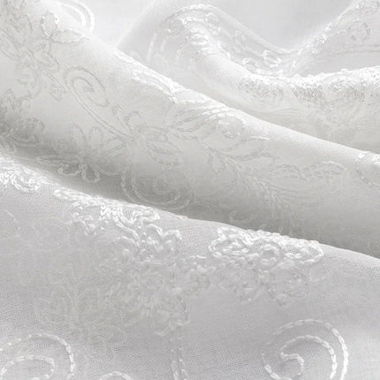 Tenda Voile Jacquard con Disegno Damascato