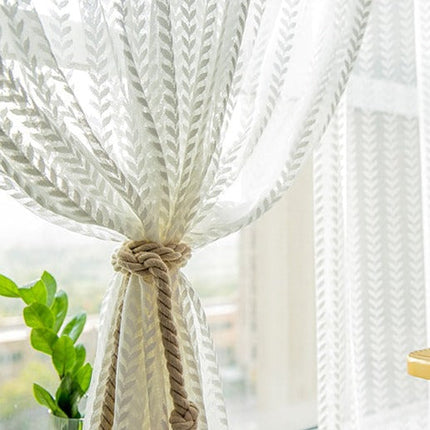 Tenda velata bianca motivo a spina