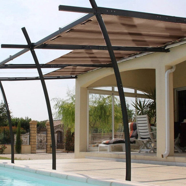 Tenda esterna per pergola con occhielli