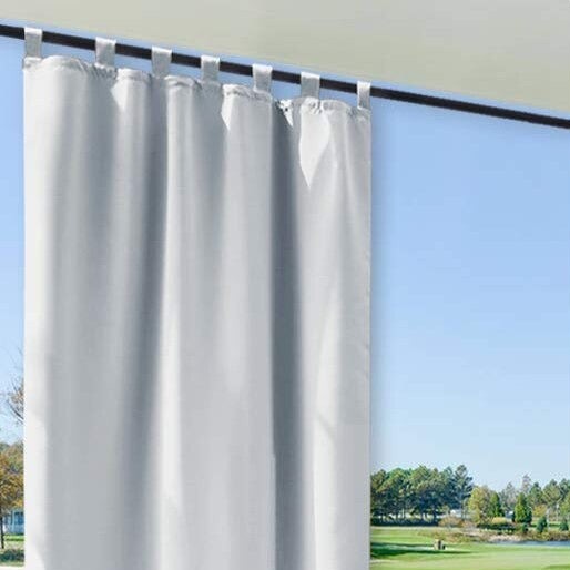 Tenda da esterno bianca con passanti