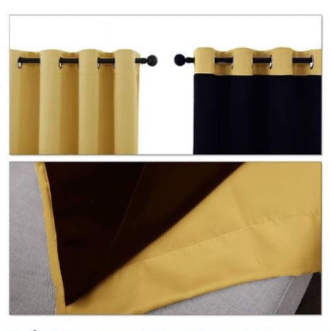 Tenda termica oscurante giallo senape