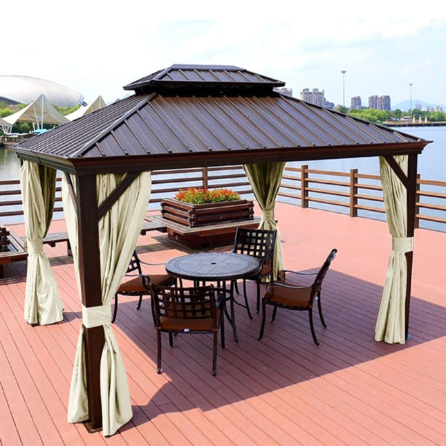 Tenda da esterno beige per balcone