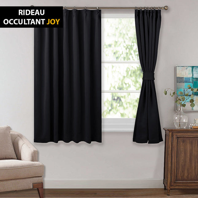 Tenda oscurante nera con passanti