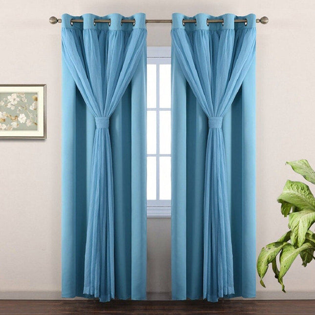 Tenda oscurante doppia con voile