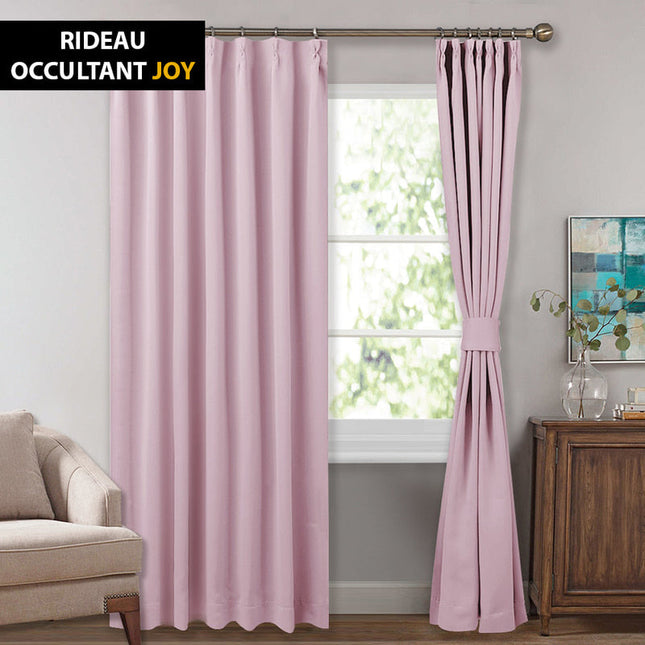 Tenda oscurante rosa pallido pieghettata