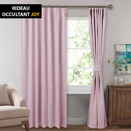 Tenda oscurante rosa pallido pieghettata