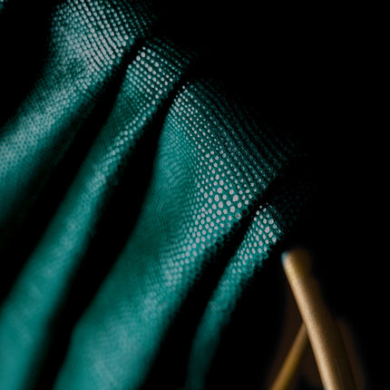 Tenda oscurante verde petrolio pois