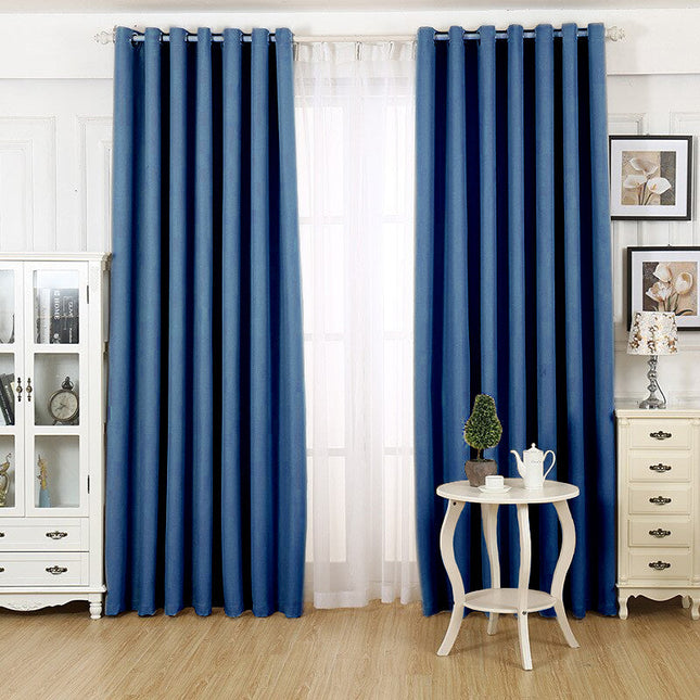 Tenda decorativa blu per soggiorno