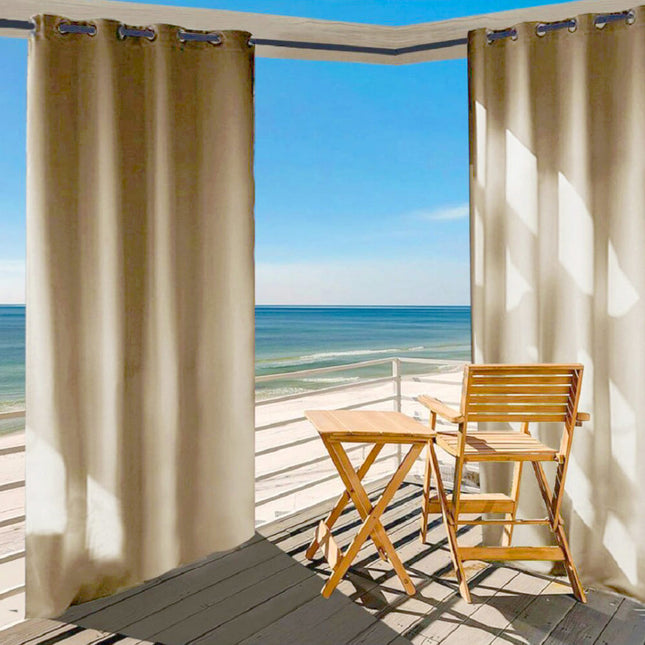 Tenda da esterno beige per balcone
