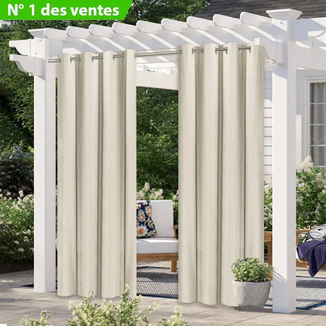 Tenda da esterno beige per balcone