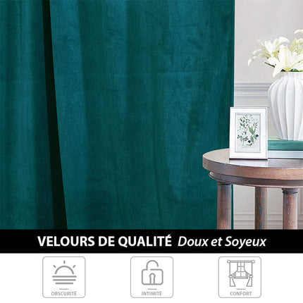 Tenda Termica Oscurante Blu Ottanio Velluto