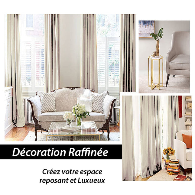 Tenda Isolante Termica Effetto Velluto Avorio